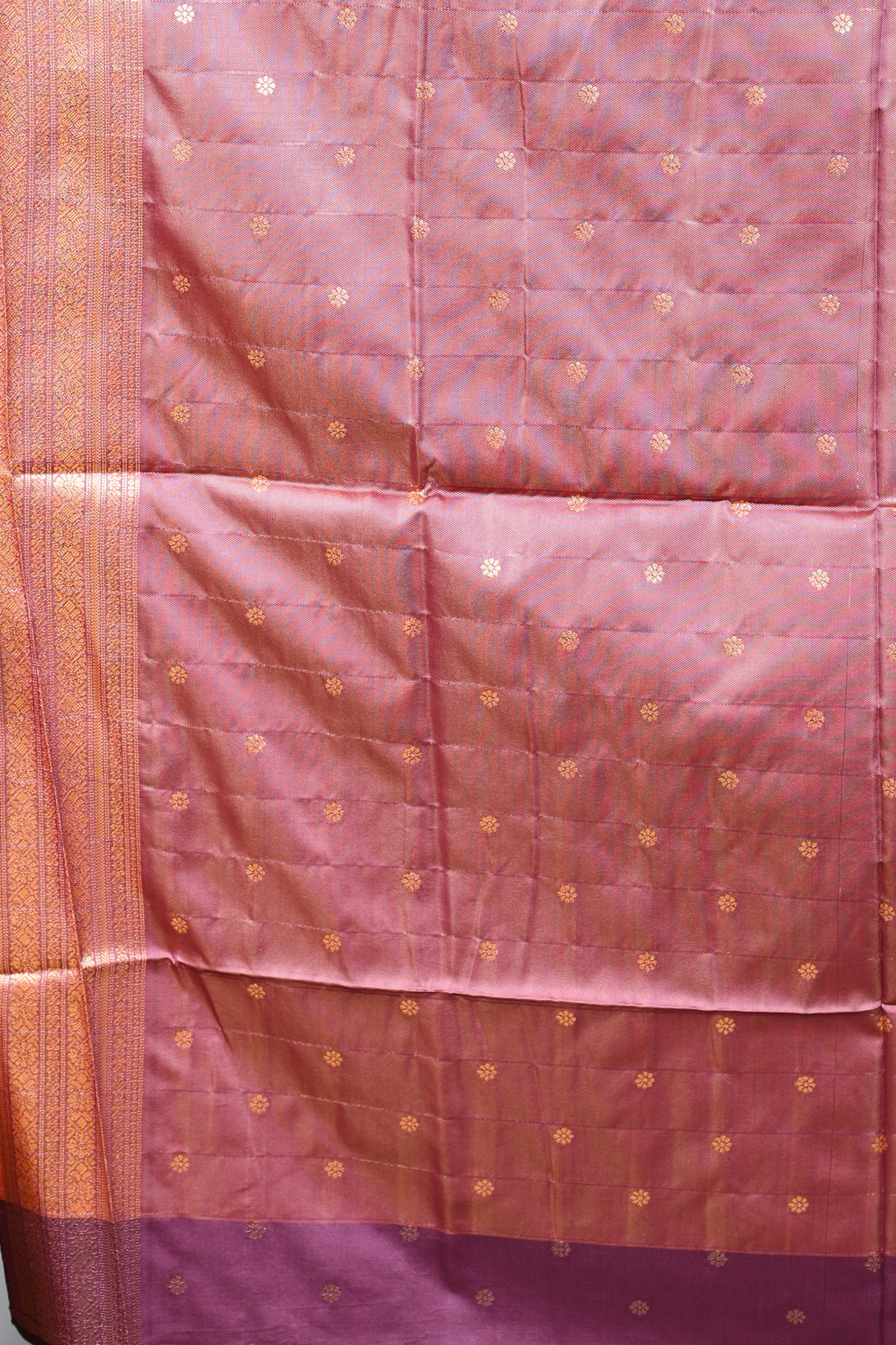 Peach Blended Luxuria Silk Saree