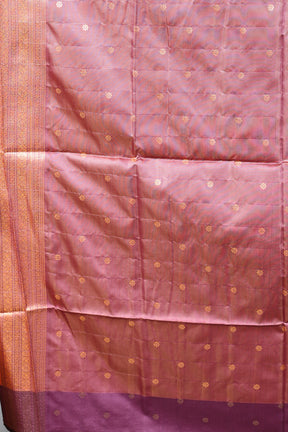 Peach Blended Luxuria Silk Saree