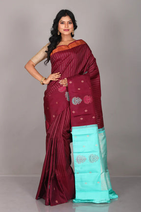 Wine Pure Kanjivaram Saree - Keya Seth Exclusive