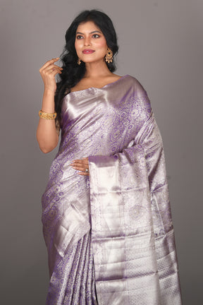 Purple Pure Tissue Kanjivaram Saree - Keya Seth Exclusive