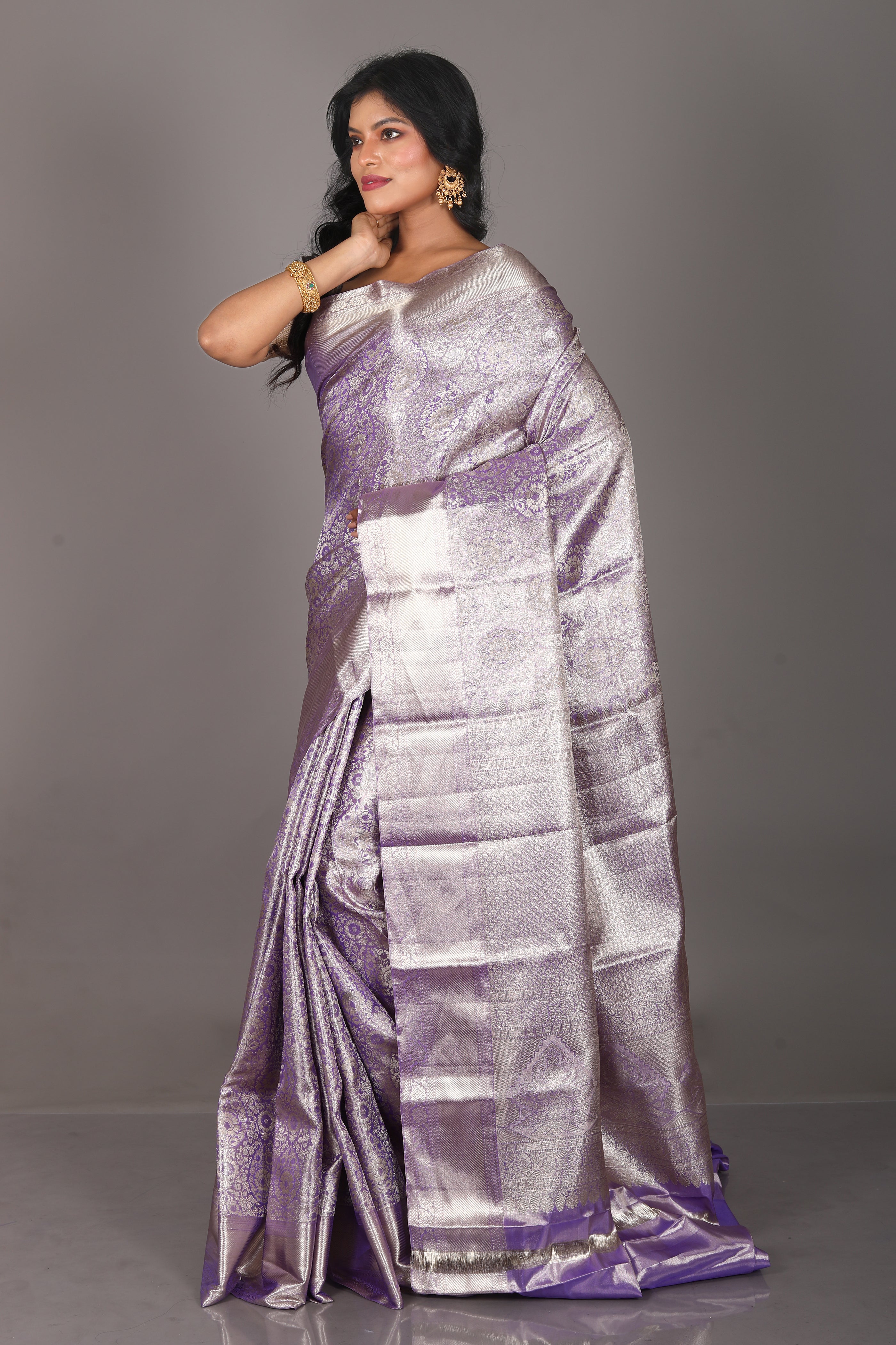 Purple Pure Tissue Kanjivaram Saree - Keya Seth Exclusive