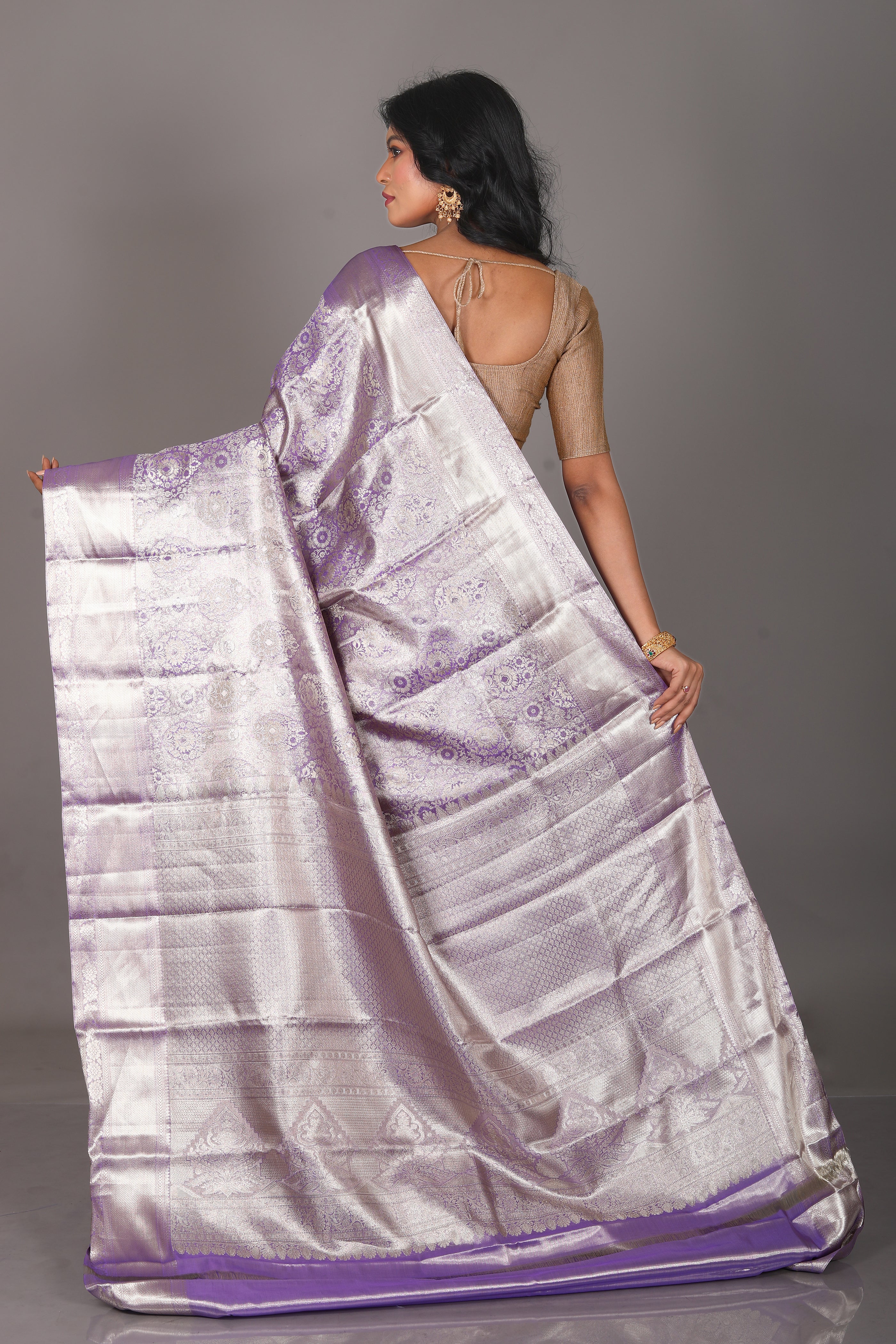 Purple Pure Tissue Kanjivaram Saree - Keya Seth Exclusive