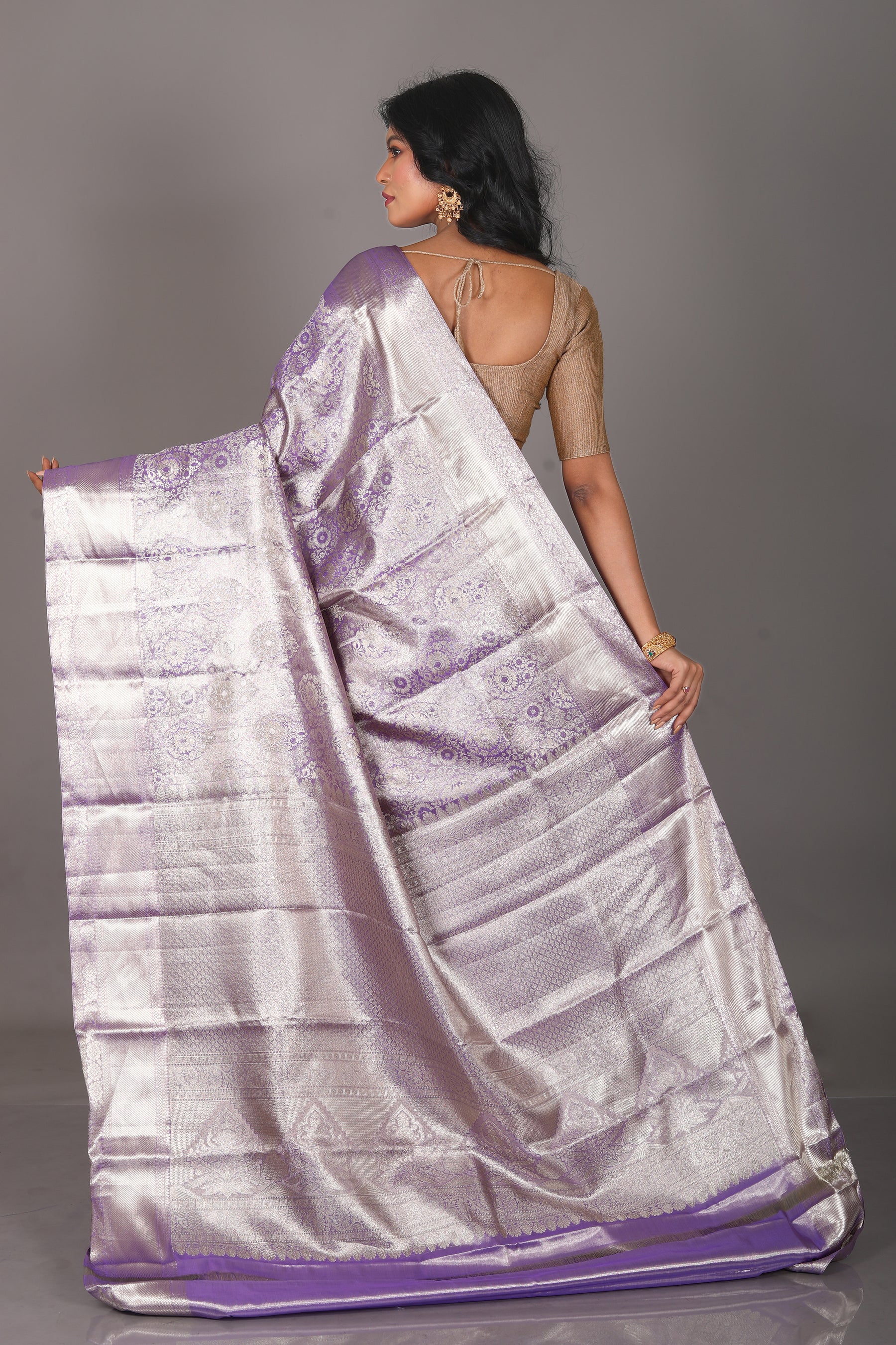 Purple Pure Tissue Kanjivaram Saree - Keya Seth Exclusive