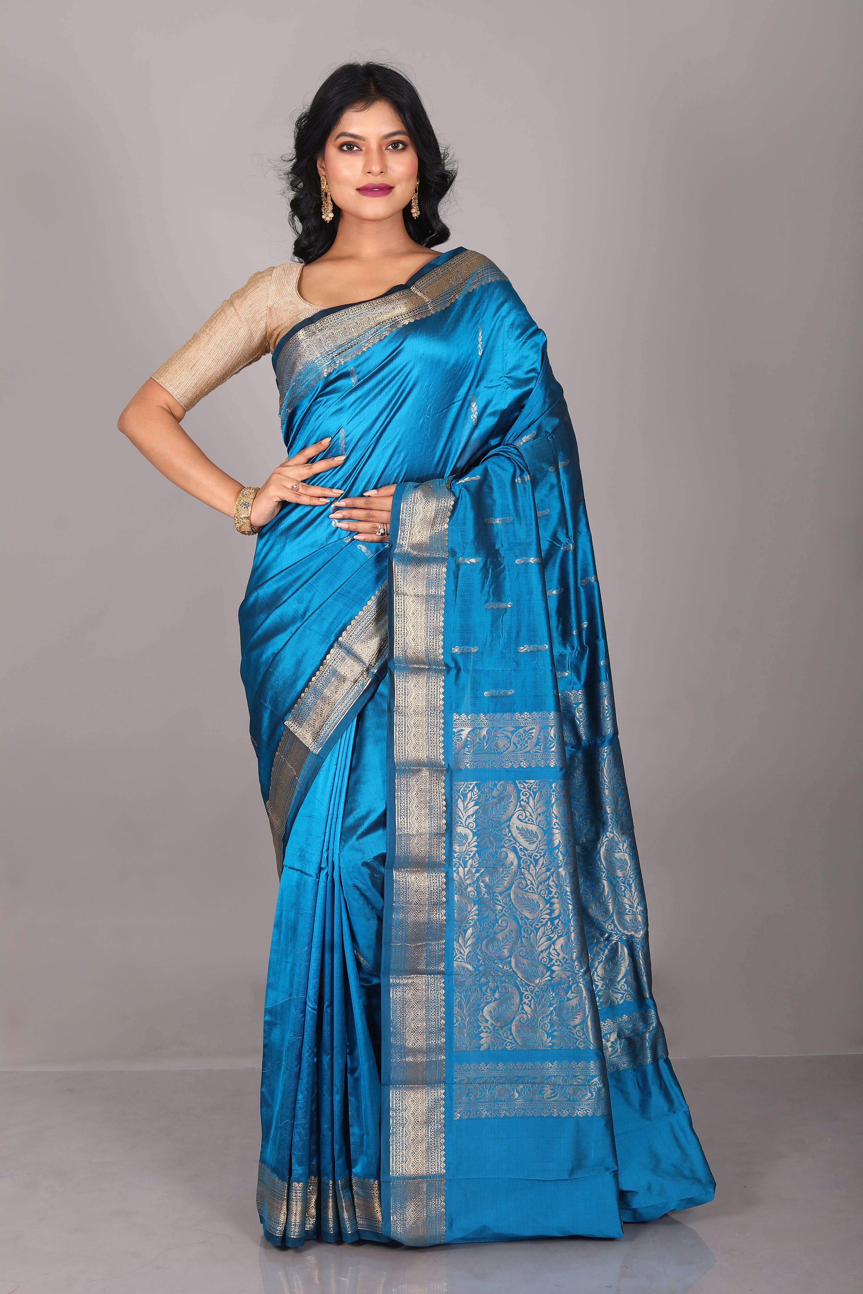 Blue Pure Kanjivaram Saree - Keya Seth Exclusive