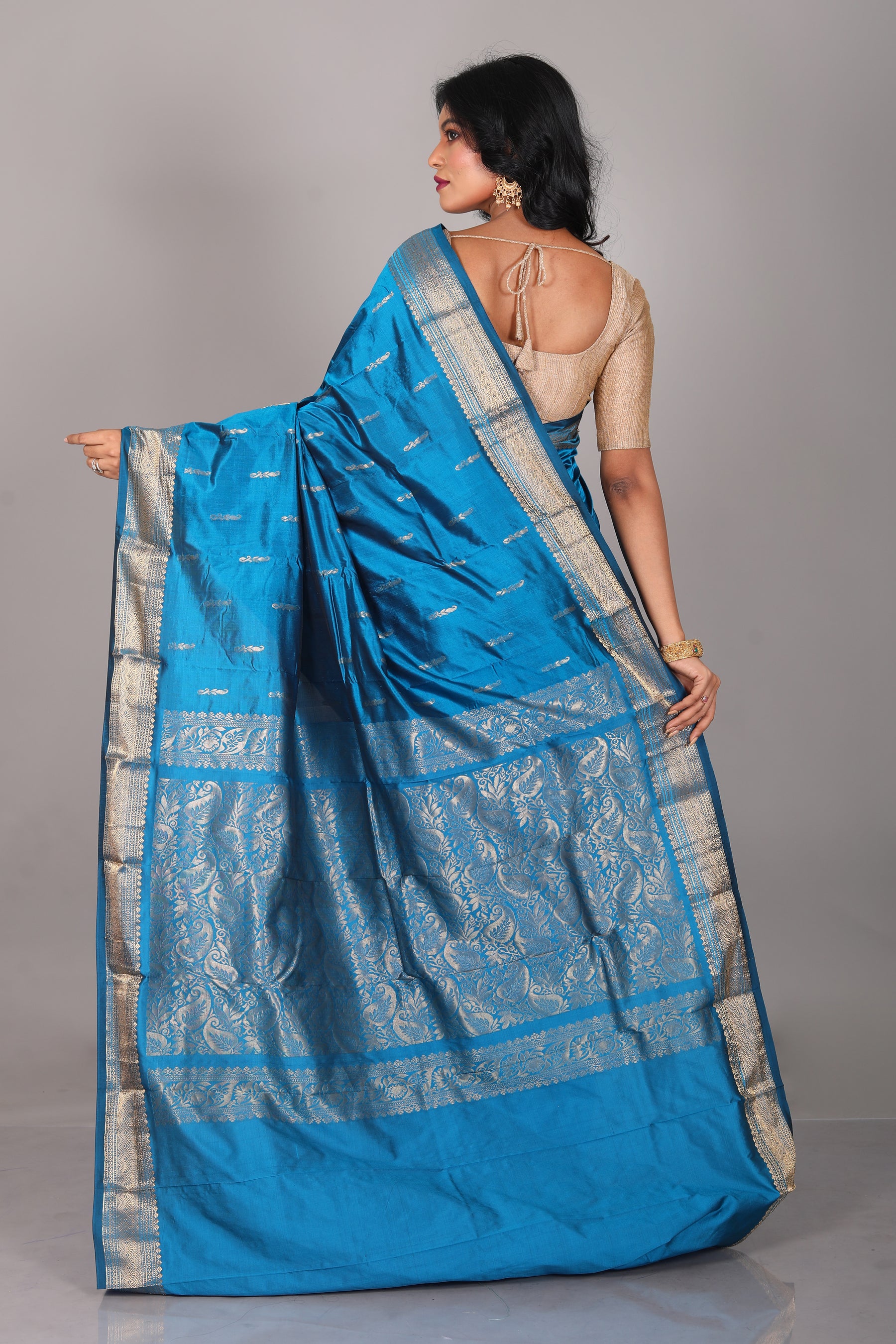 Blue Pure Kanjivaram Saree - Keya Seth Exclusive