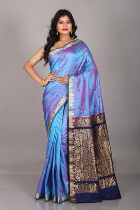 Glossy Purple Pure Kanjivaram Saree - Keya Seth Exclusive