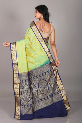 Dual Tone Green Blended Kanjivaram Saree - Keya Seth Exclusive