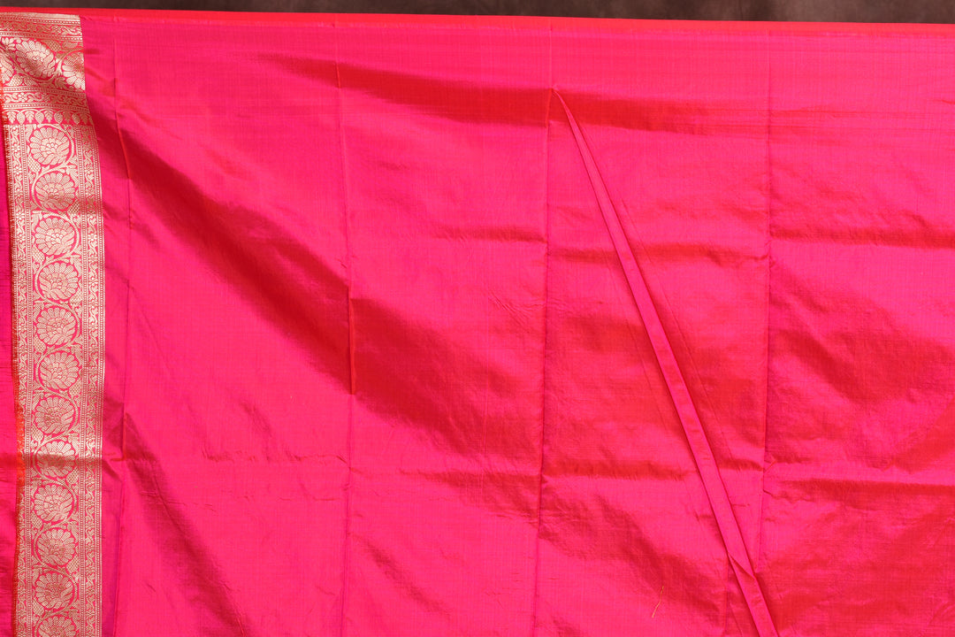 Pink Jacquard Pure Uppada Saree - Keya Seth Exclusive