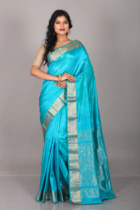 Sea Green Pure Kanjivaram Saree - Keya Seth Exclusive