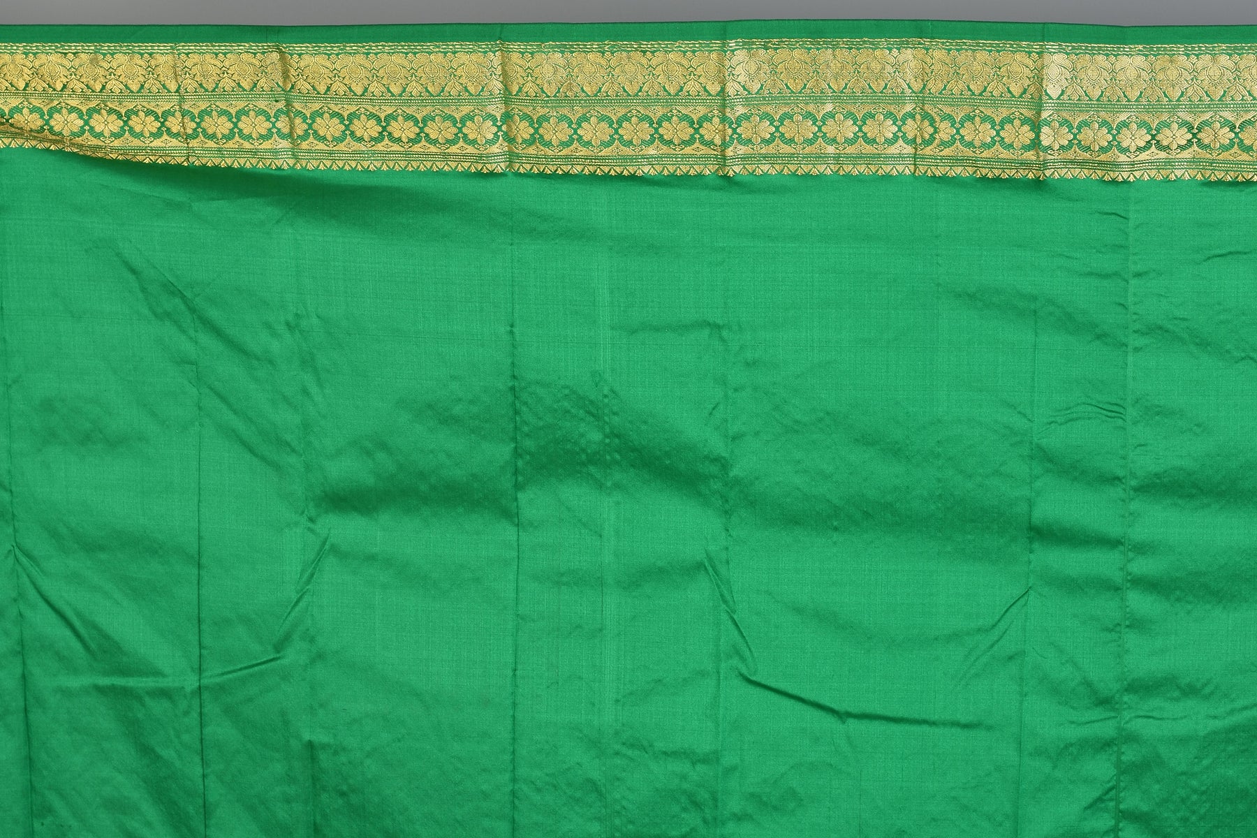 Purple Blended Kanjivaram Saree with Green Borders - Keya Seth Exclusive