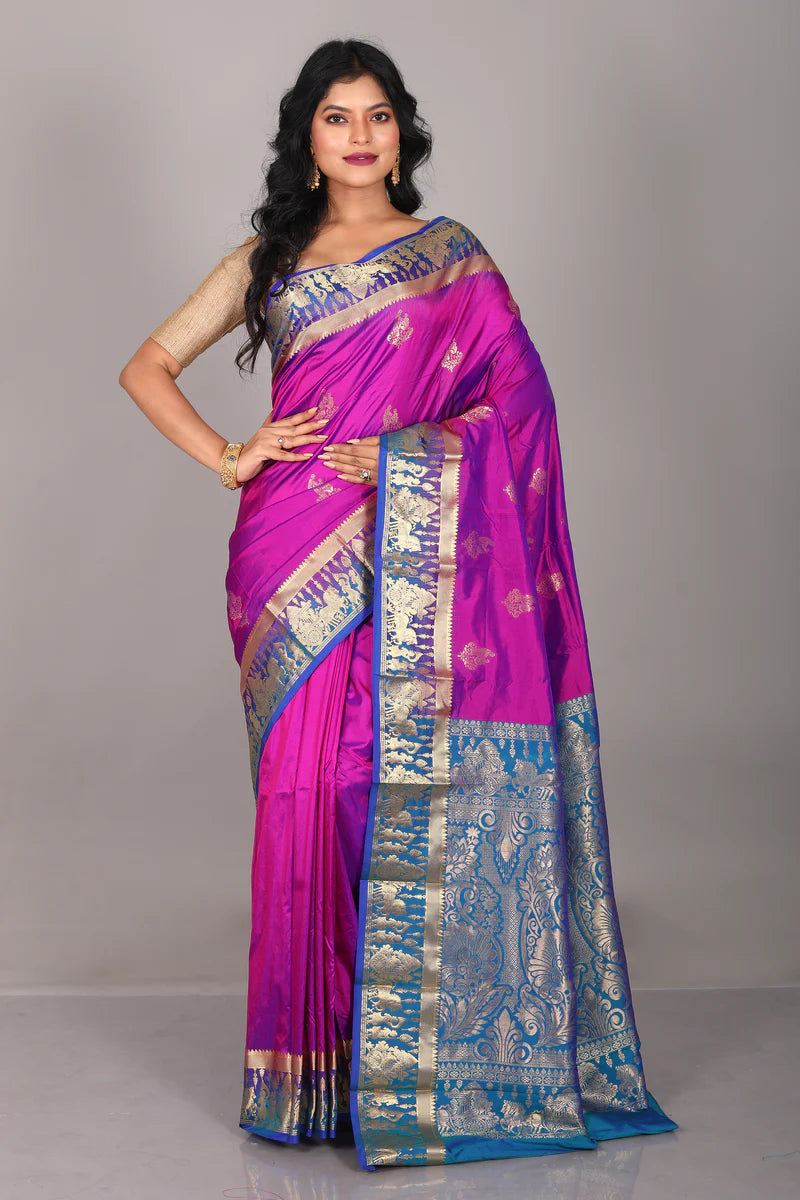 Purple Pure Kanjivaram Saree - Keya Seth Exclusive
