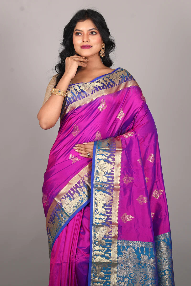 Purple Pure Kanjivaram Saree - Keya Seth Exclusive
