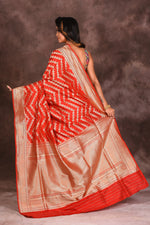 Load image into Gallery viewer, Bright Red Jacquard Pure Uppada Saree - Keya Seth Exclusive
