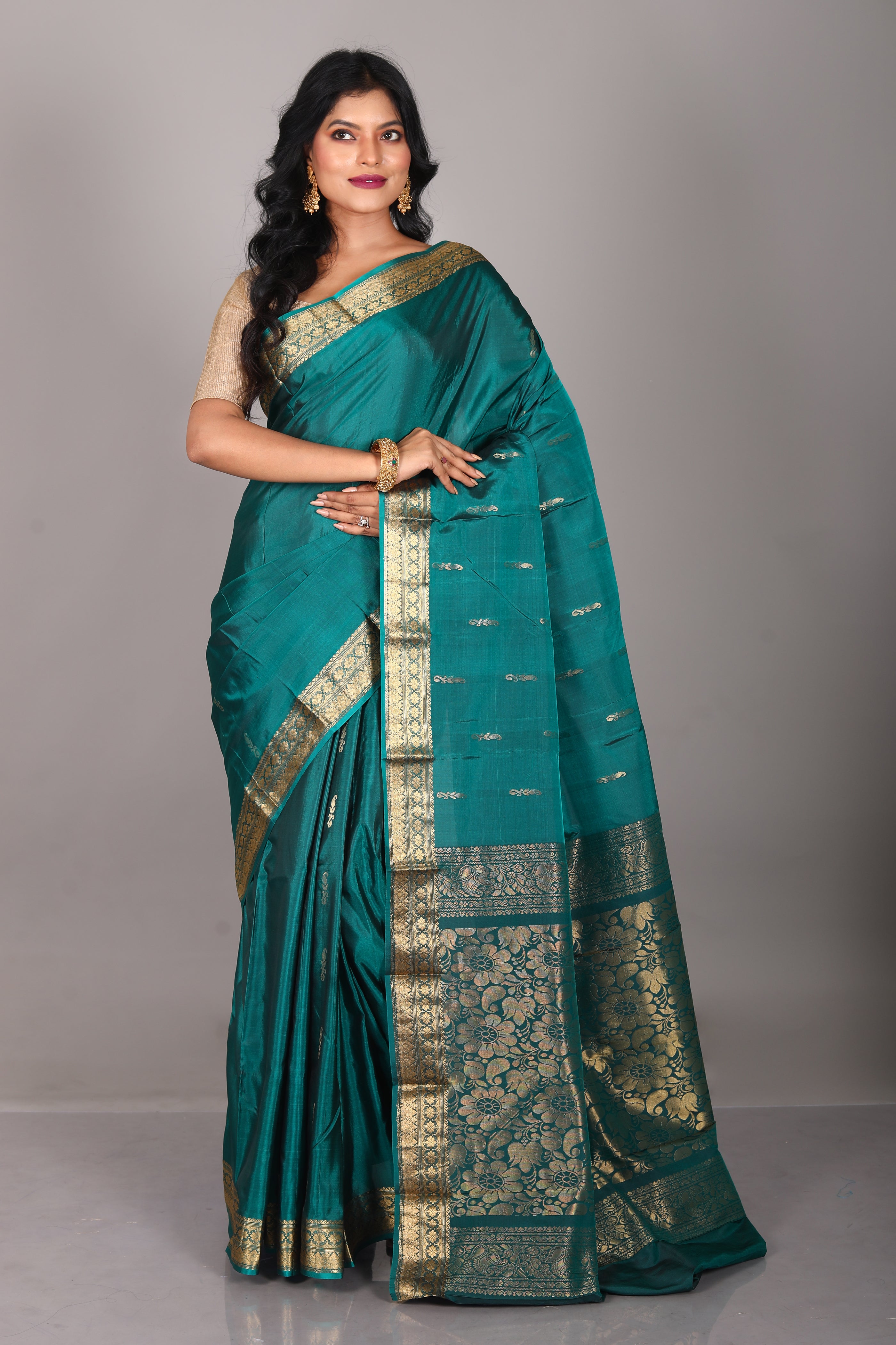 Rama Green Pure Kanjivaram Saree - Keya Seth Exclusive