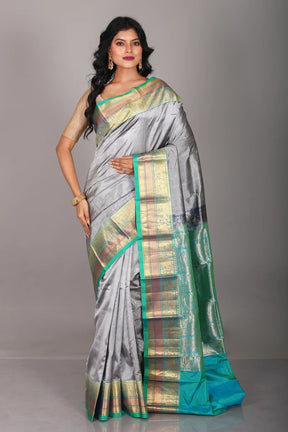 Grey Pure Kanjivaram Saree - Keya Seth Exclusive