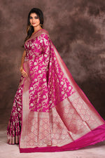 Load image into Gallery viewer, Magenta Jacquard Pure Uppada Saree - Keya Seth Exclusive
