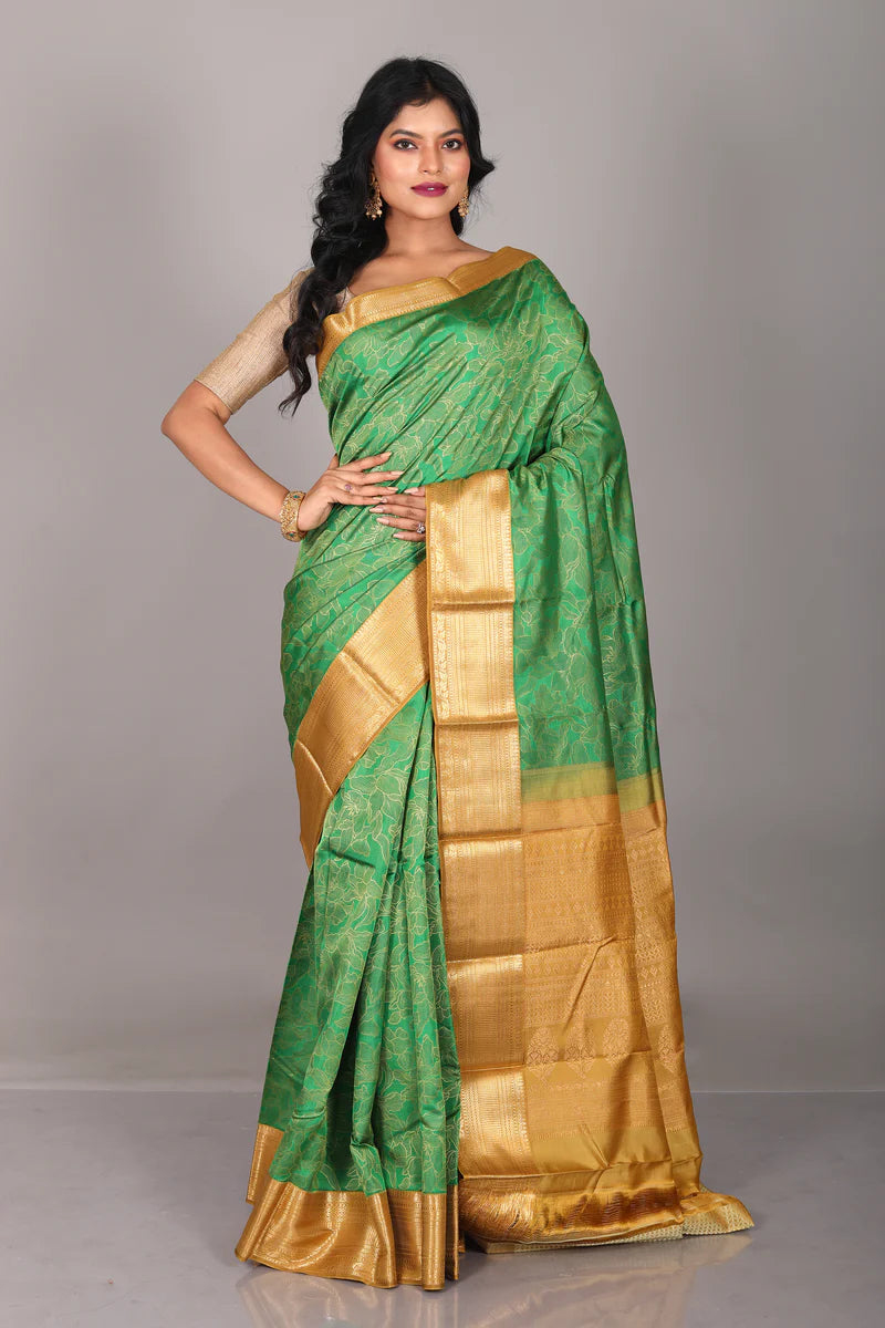 Green Pure Kanjivaram Saree - Keya Seth Exclusive
