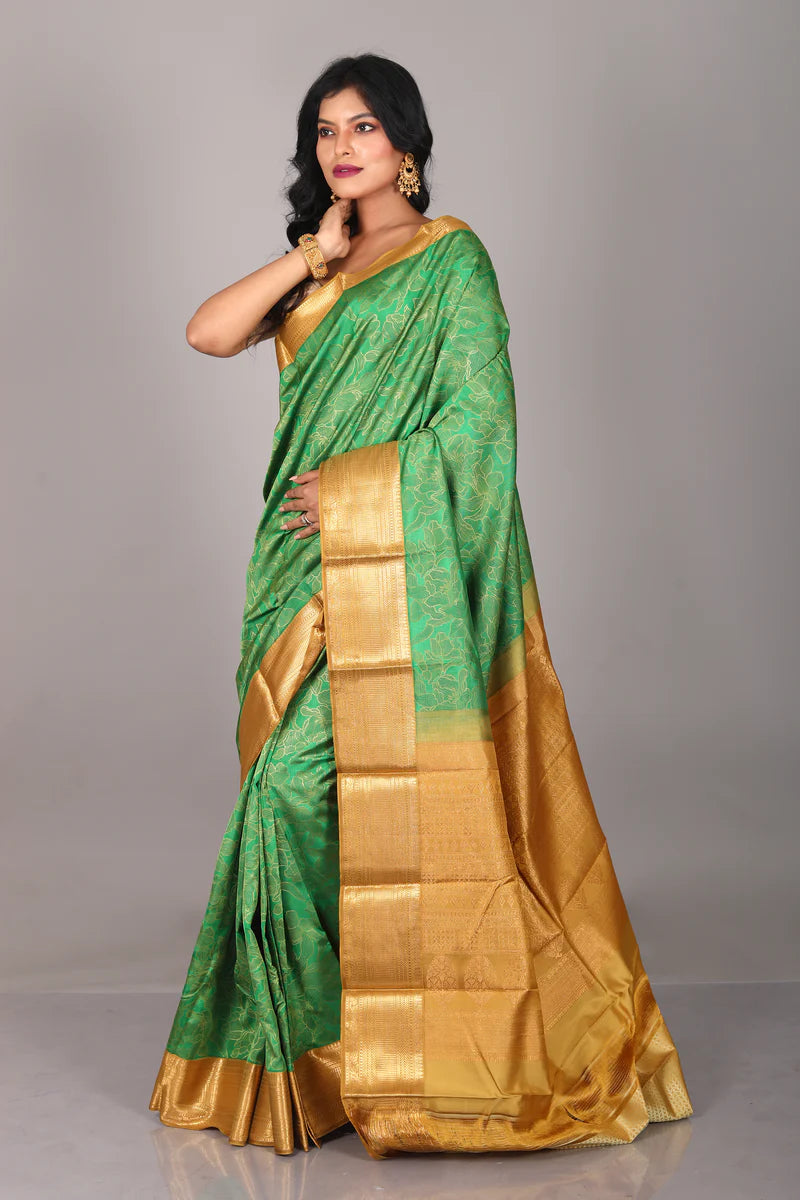 Green Pure Kanjivaram Saree - Keya Seth Exclusive