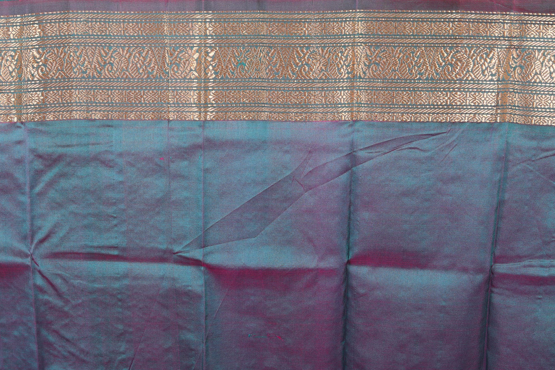 Dual Tone Rama Green Blended Kanjivaram Saree - Keya Seth Exclusive