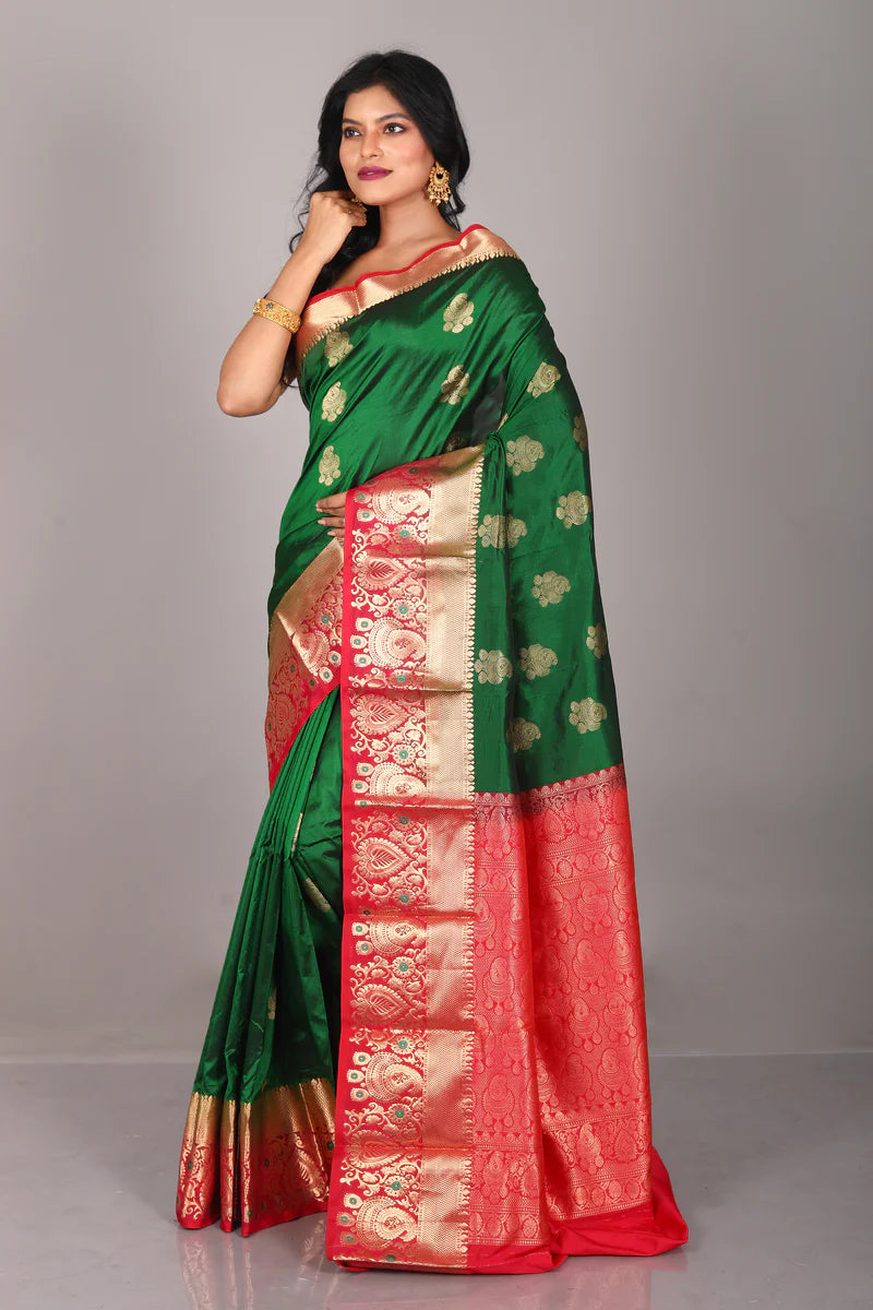 Green Pure Kanjivaram Saree - Keya Seth Exclusive