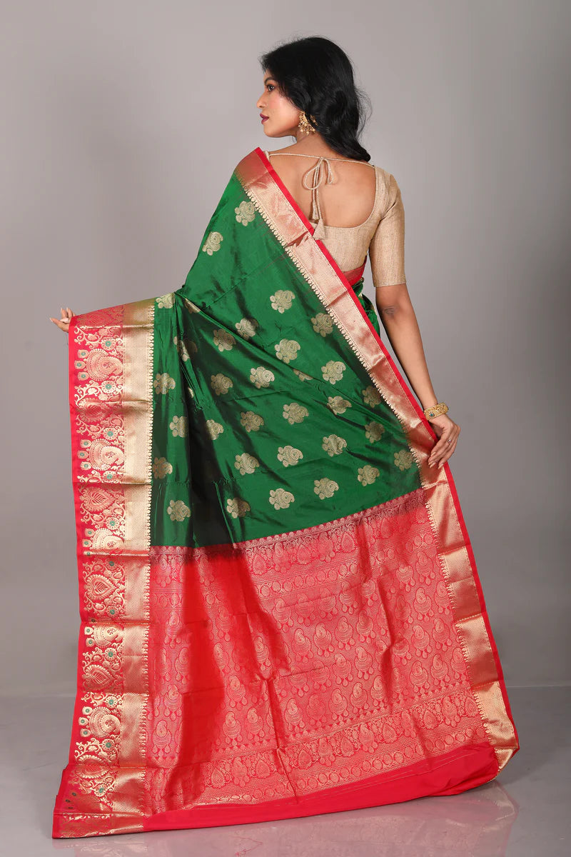 Green Pure Kanjivaram Saree - Keya Seth Exclusive