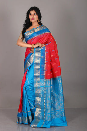 Rani Patli Pallu Pure Kanjivaram Saree - Keya Seth Exclusive