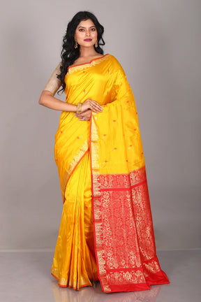 Yellow Pure Kanjivaram Saree - Keya Seth Exclusive