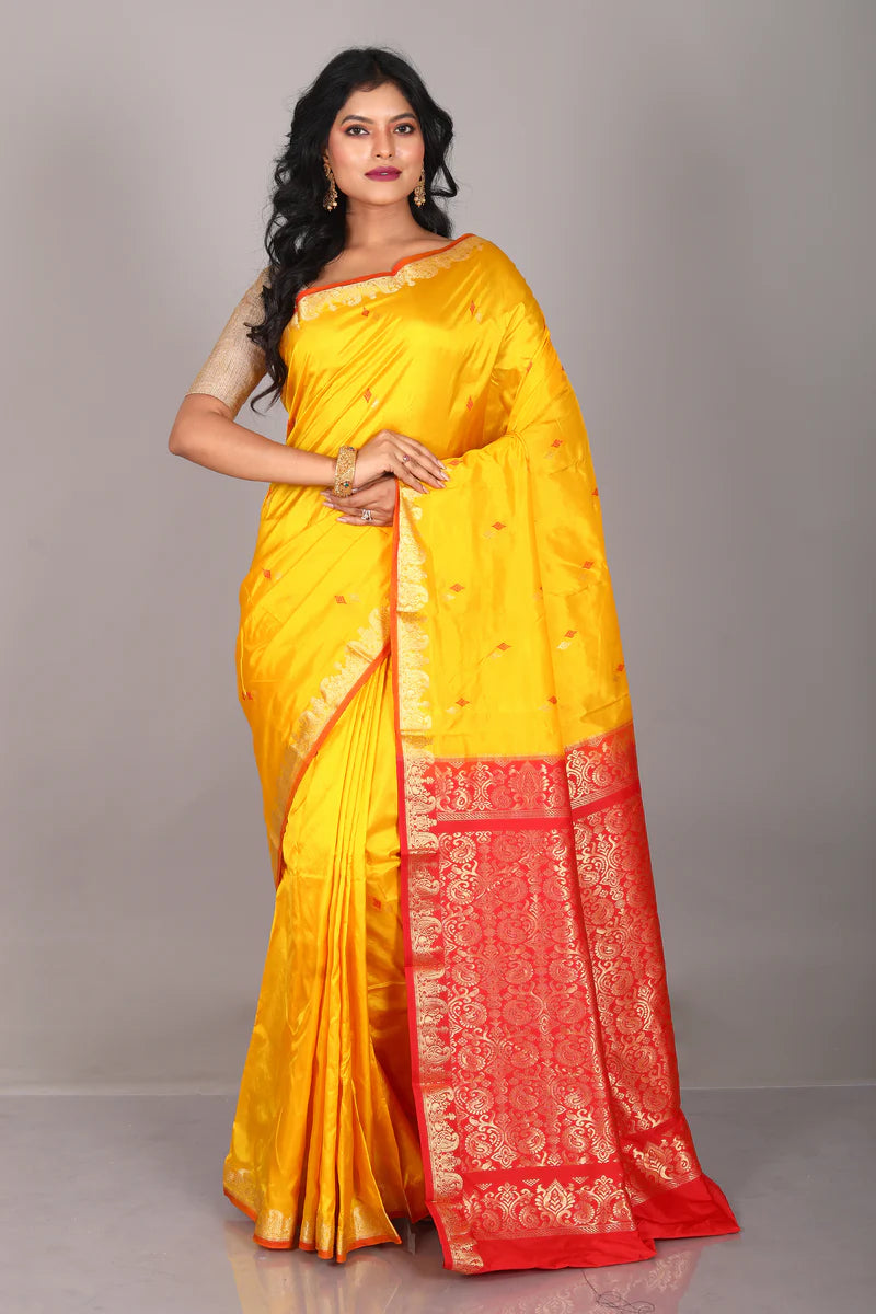 Yellow Pure Kanjivaram Saree - Keya Seth Exclusive
