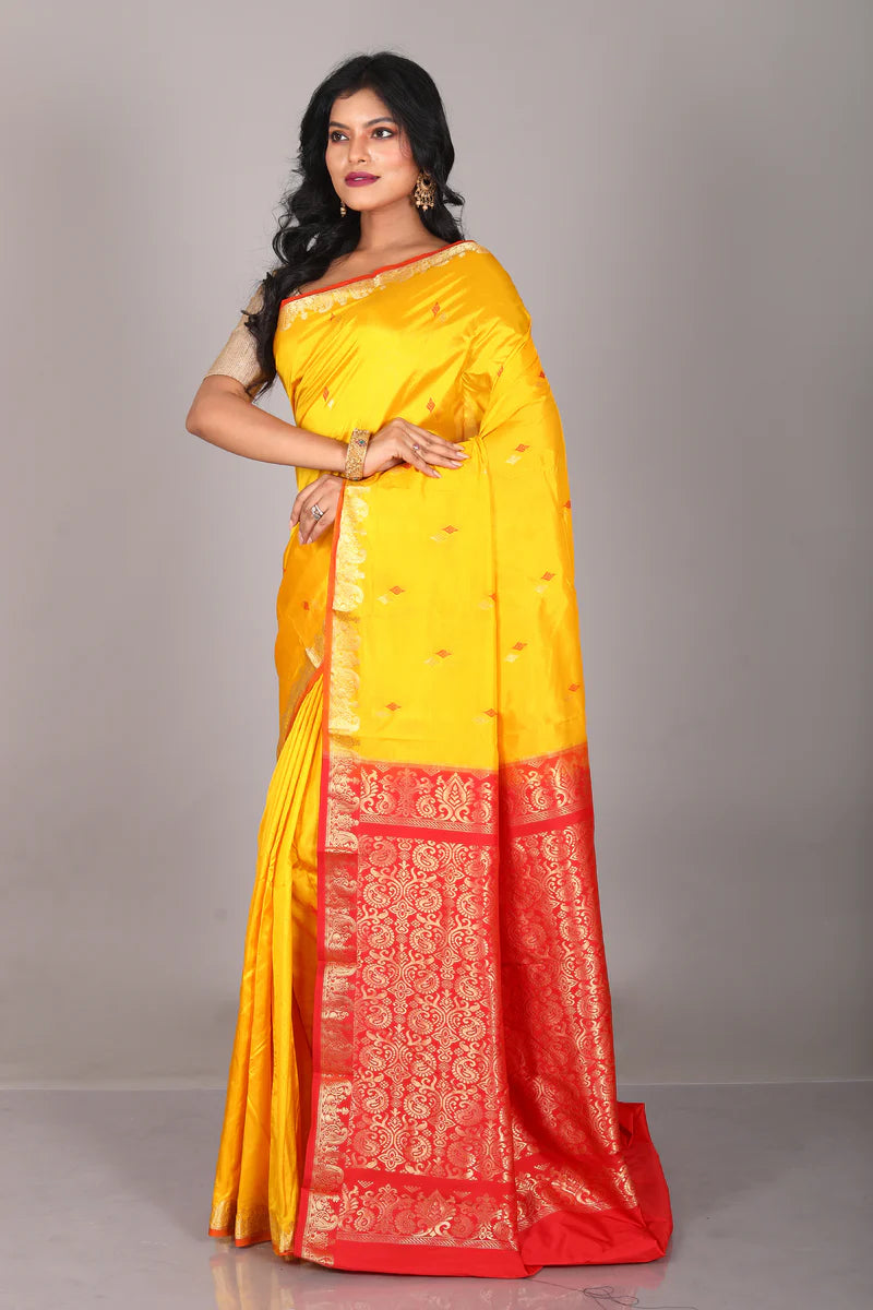 Yellow Pure Kanjivaram Saree - Keya Seth Exclusive