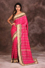Load image into Gallery viewer, Pink Designer Silk Saree - Keya Seth Exclusive
