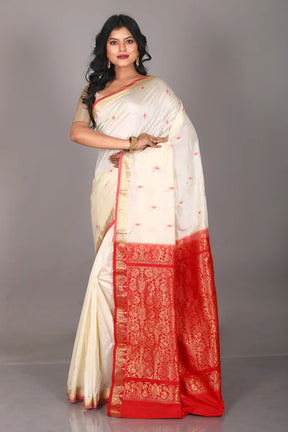 Offwhite Pure Kanjivaram Saree - Keya Seth Exclusive