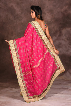 Pink Designer Silk Saree - Keya Seth Exclusive