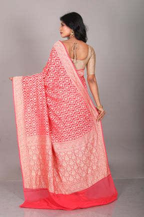 Red Pure Khaddi Saree - Keya Seth Exclusive
