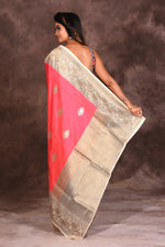 Load image into Gallery viewer, Light Pink Pure Katan Saree - Keya Seth Exclusive

