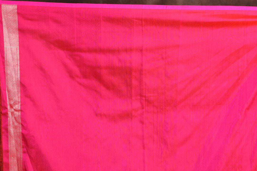 Deep Pink Pure Katan Saree - Keya Seth Exclusive