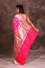 Load image into Gallery viewer, Deep Pink Pure Katan Saree - Keya Seth Exclusive
