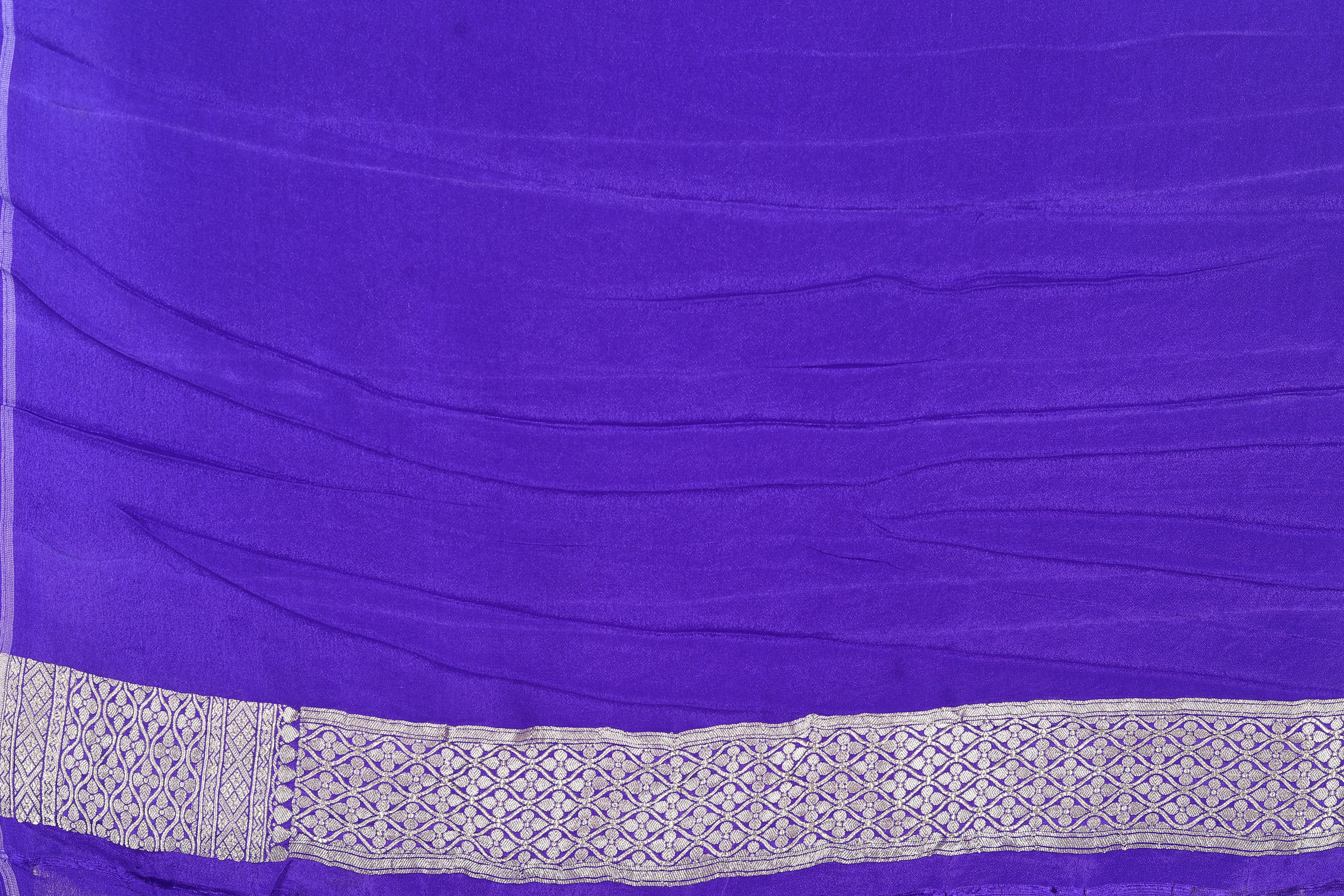 Royal Blue Pure Khaddi Saree - Keya Seth Exclusive