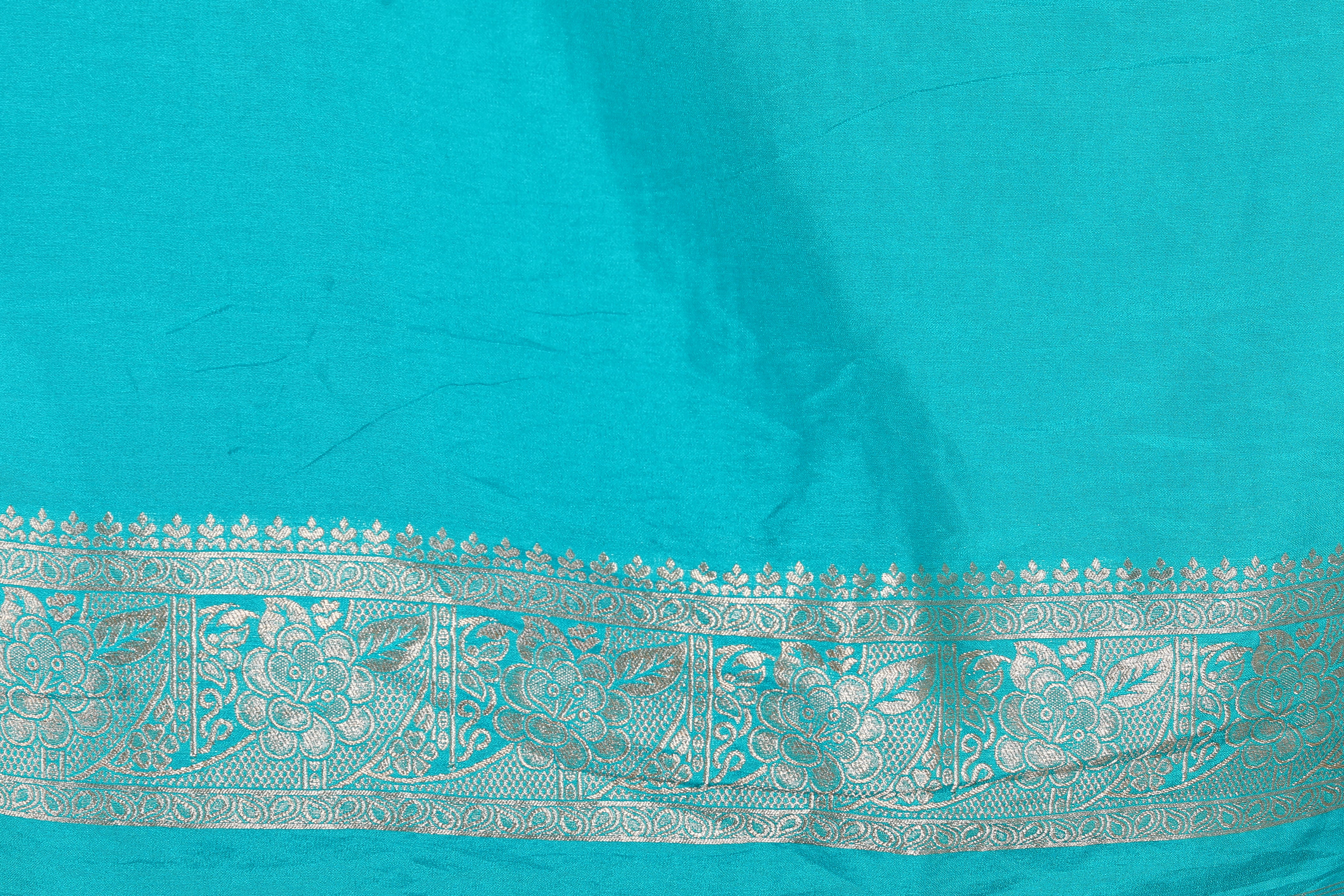 Rama Green Blended Khaddi Saree - Keya Seth Exclusive