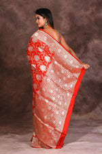 Load image into Gallery viewer, Red Jacquard Pure Uppada Silk Sarees - Keya Seth Exclusive
