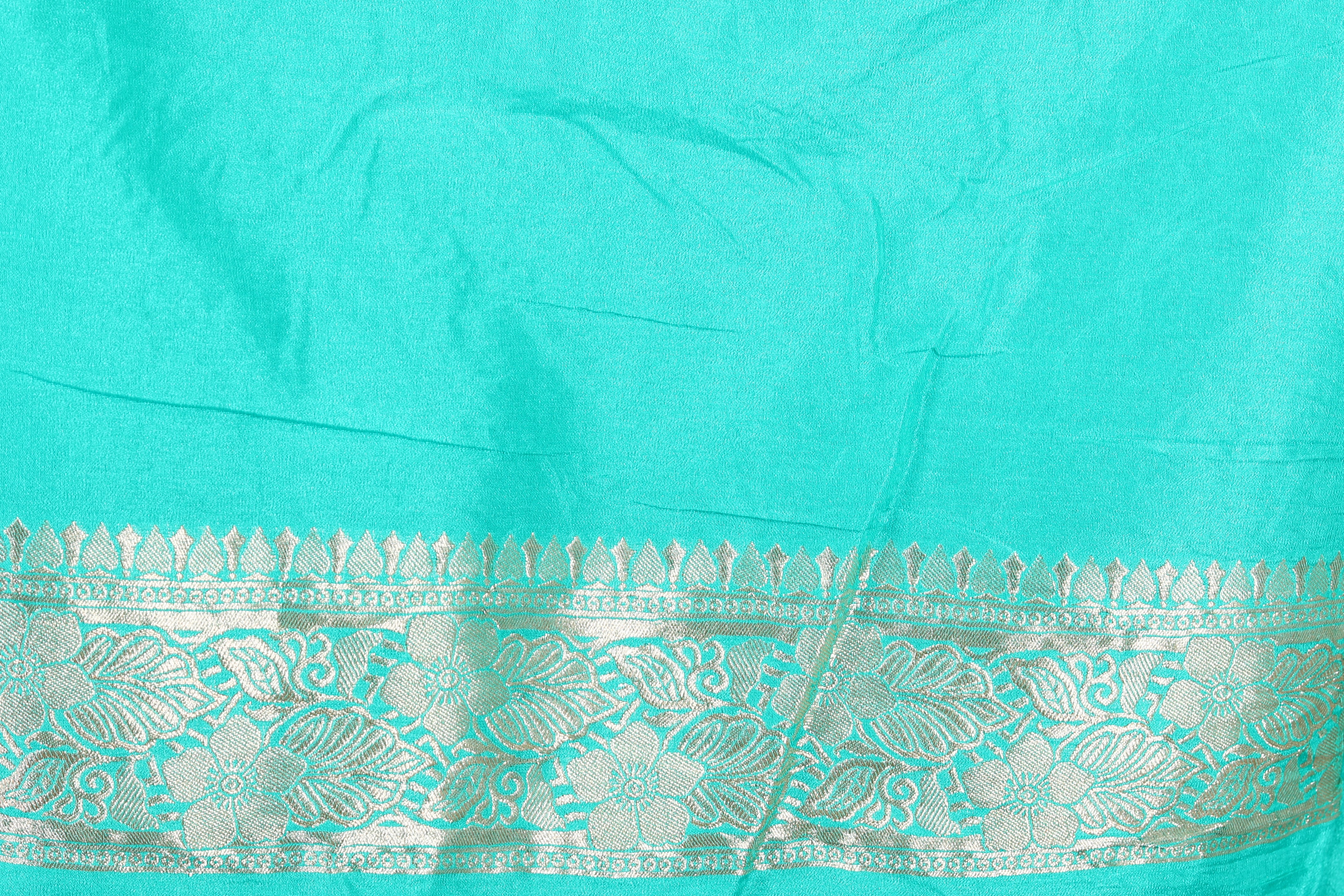 Rama Green Blended Khaddi Saree - Keya Seth Exclusive