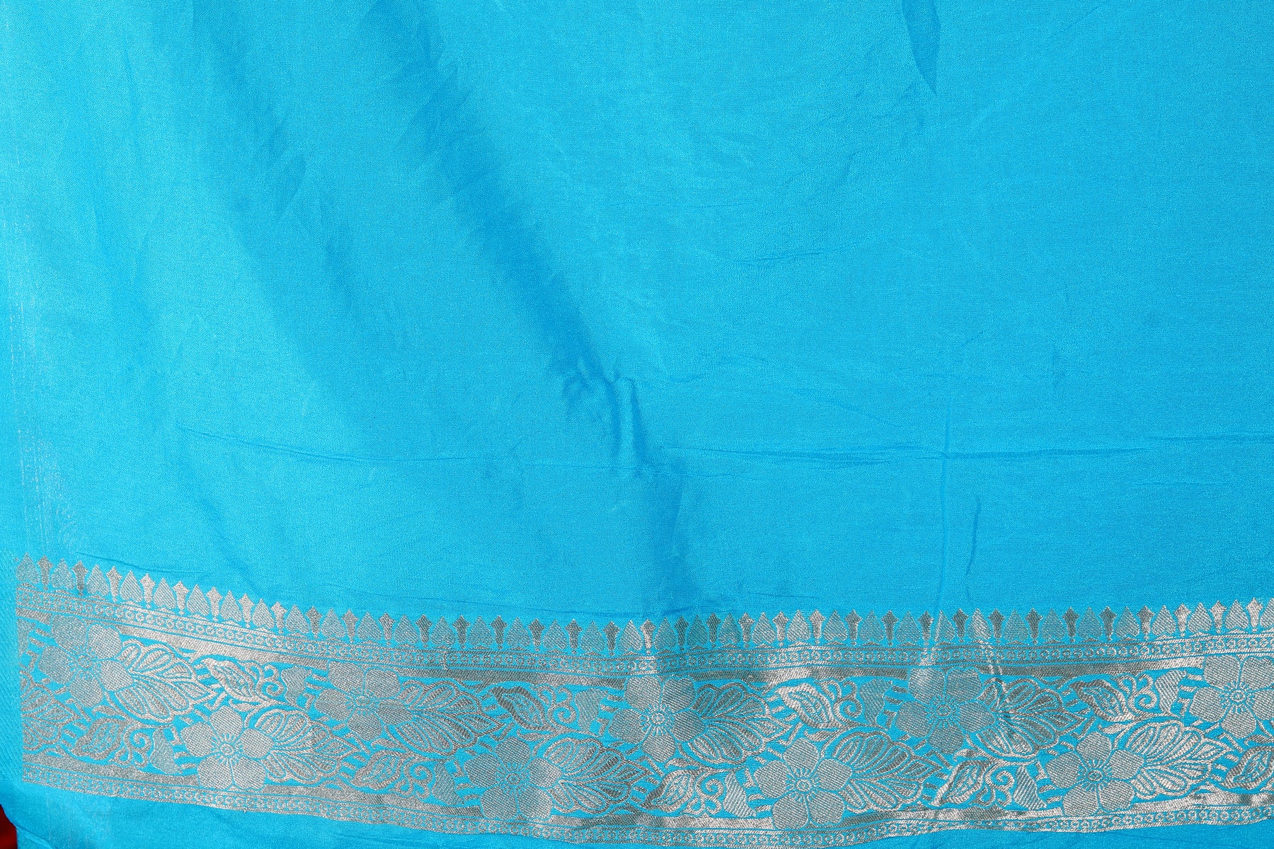 Sky Blue Blended Khaddi Saree - Keya Seth Exclusive