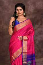 Load image into Gallery viewer, Pink Pure Silk Handloom Saree - Keya Seth Exclusive
