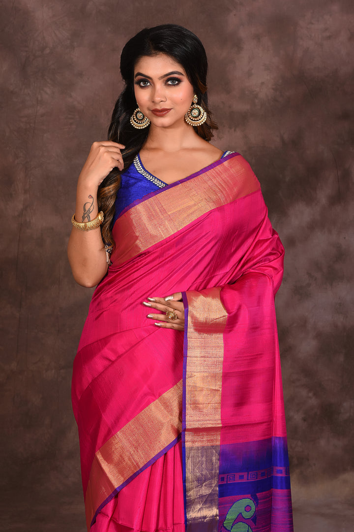 Pink Pure Silk Handloom Saree - Keya Seth Exclusive