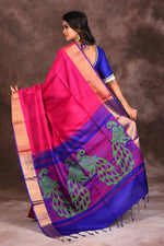 Load image into Gallery viewer, Pink Pure Silk Handloom Saree - Keya Seth Exclusive
