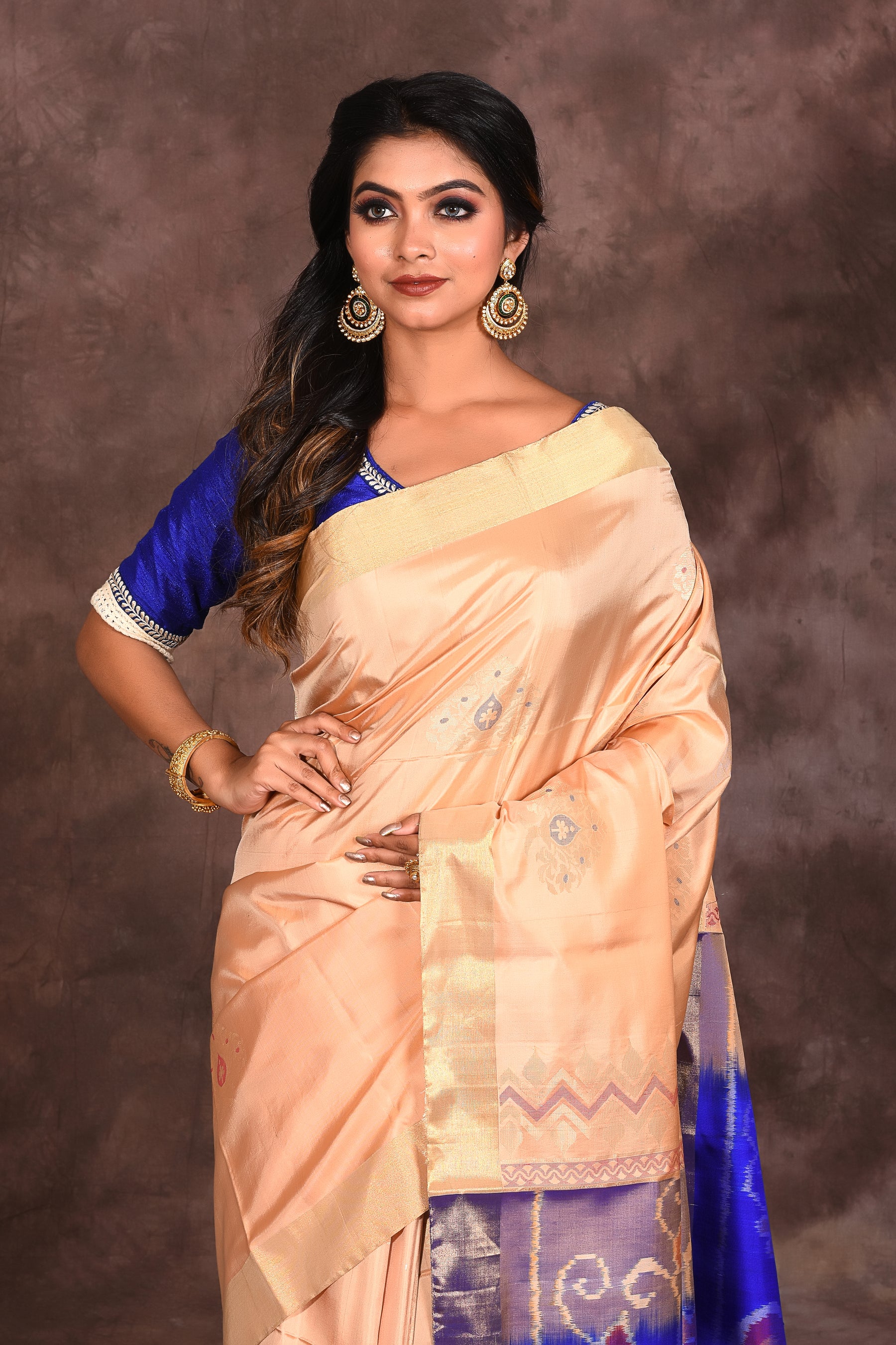 Offwhite Pure Silk Saree - Keya Seth Exclusive