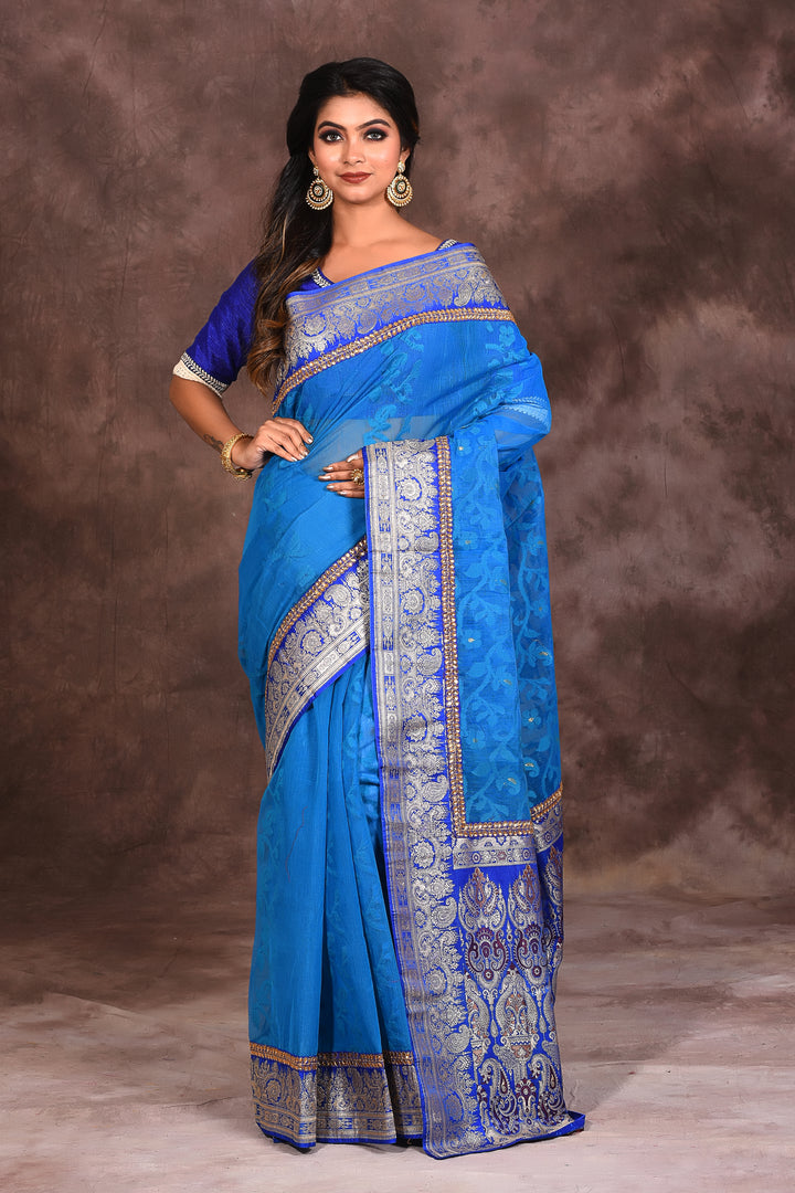 Designer Blue Dhakai Saree - Keya Seth Exclusive