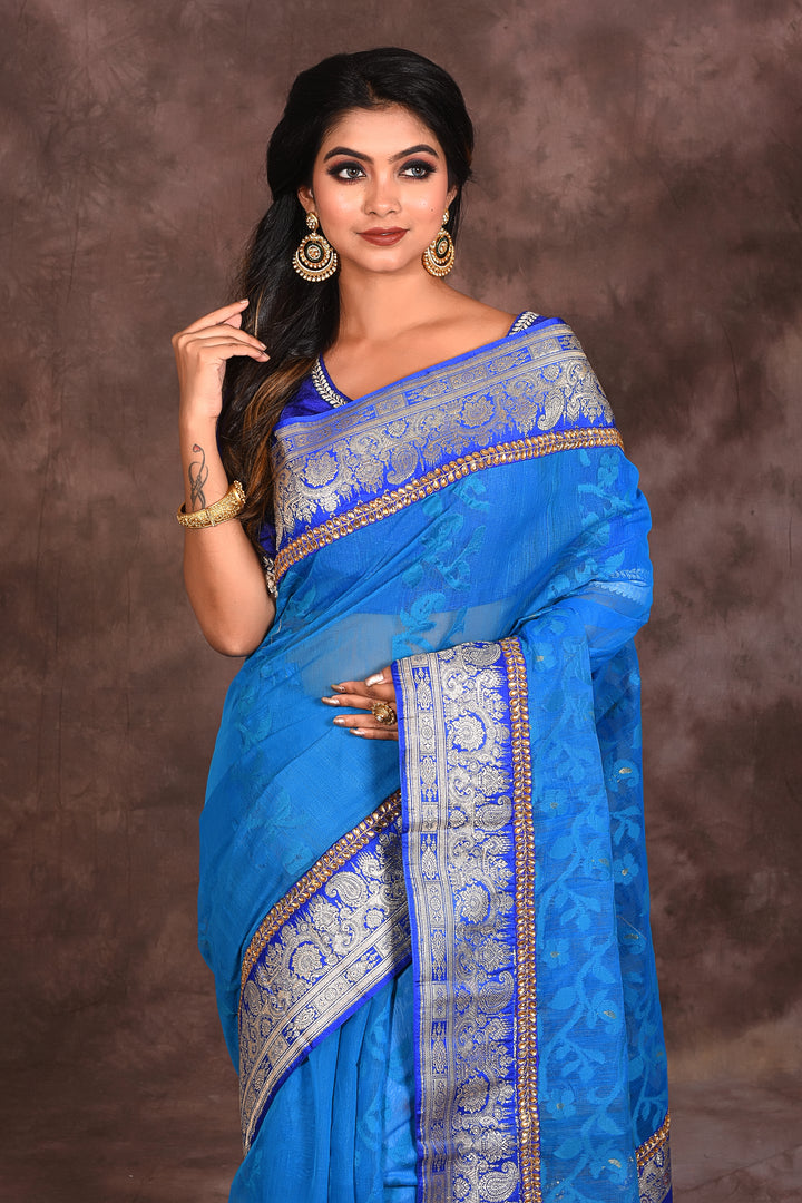Designer Blue Dhakai Saree - Keya Seth Exclusive