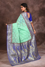 Load image into Gallery viewer, Sea Green Dhakai Saree - Keya Seth Exclusive
