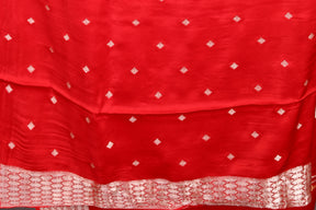 Designer Red Pure Satin Silk Saree - Keya Seth Exclusive