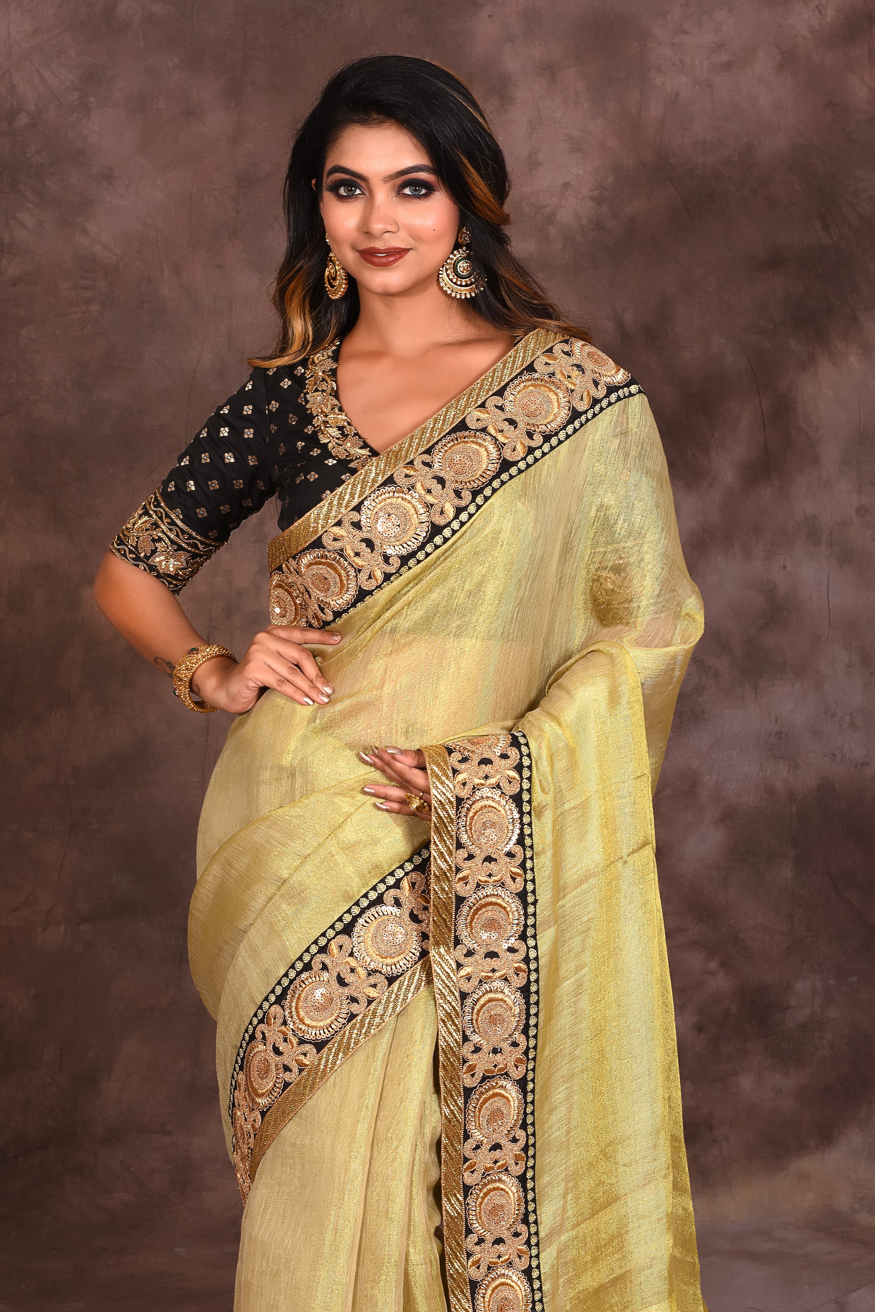 Light Yellow Handloom Saree - Keya Seth Exclusive